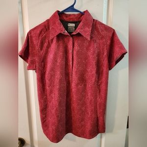Columbia Titanium Women's Short Sleeve Top,  Red‎ Size M